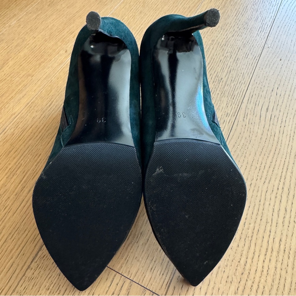 100% Suede Emerald Green Boots - Size 8 / 39 EUC - Picture 10 of 11
